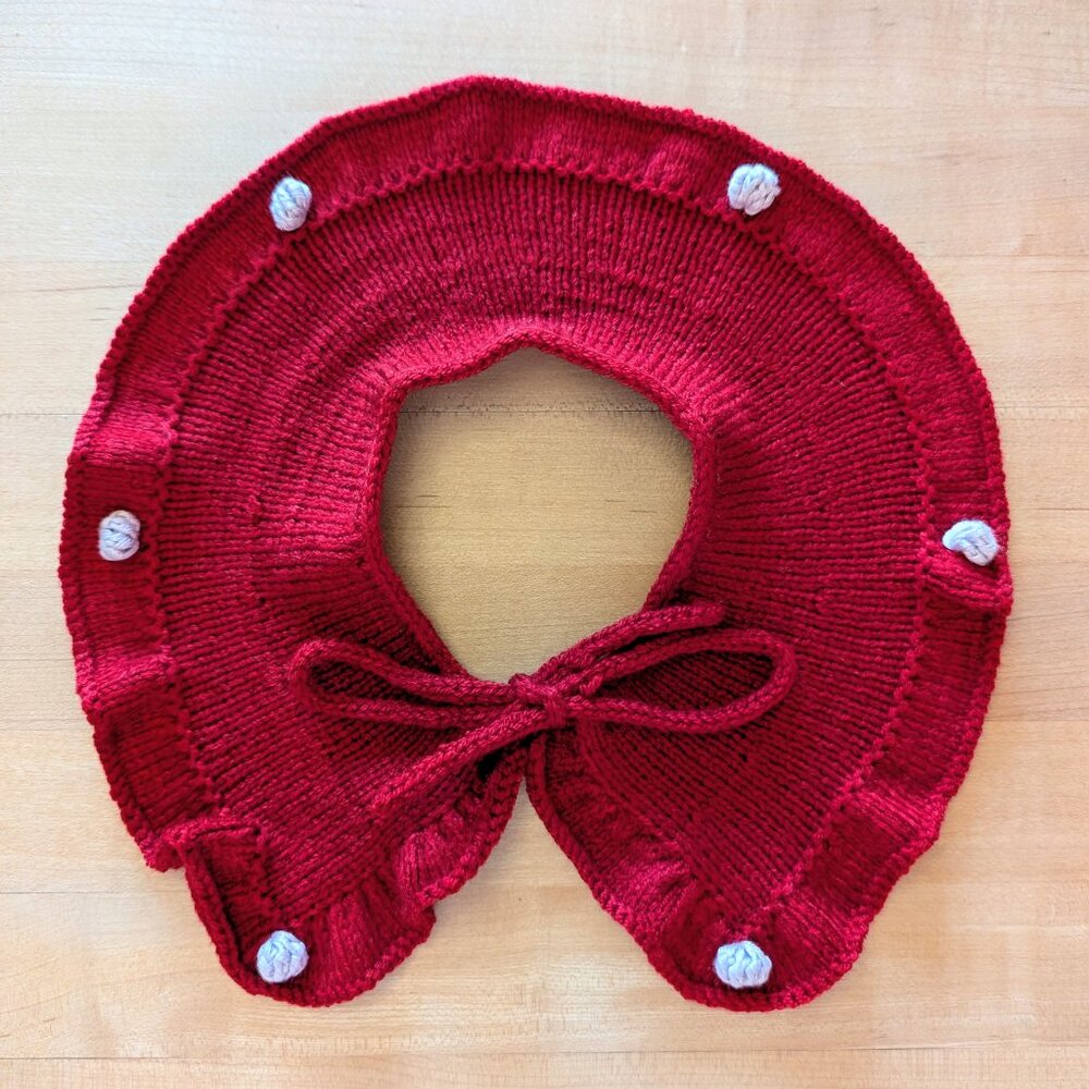 Dog pet handmade handknitted collar costume sweater M - Picture 2 of 11